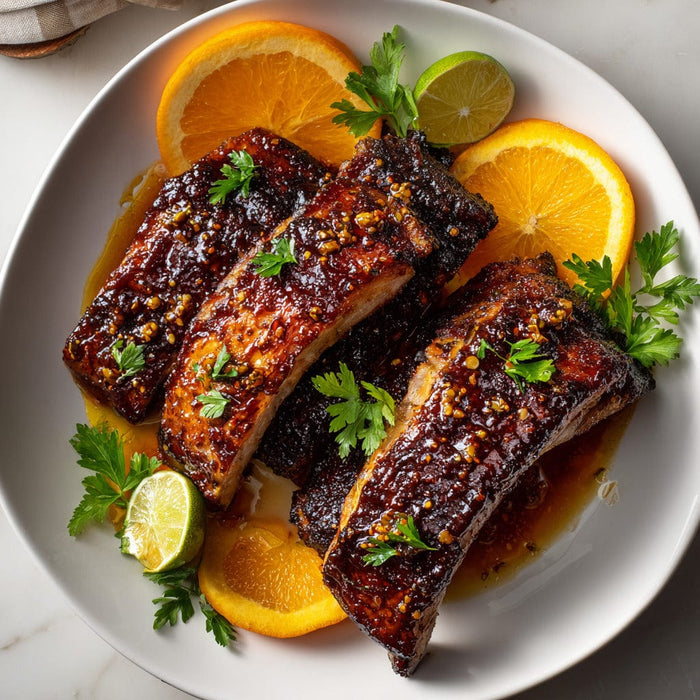 easyChef Pro Citrus-Infused Sweet and Spicy Smoked Pork Ribs