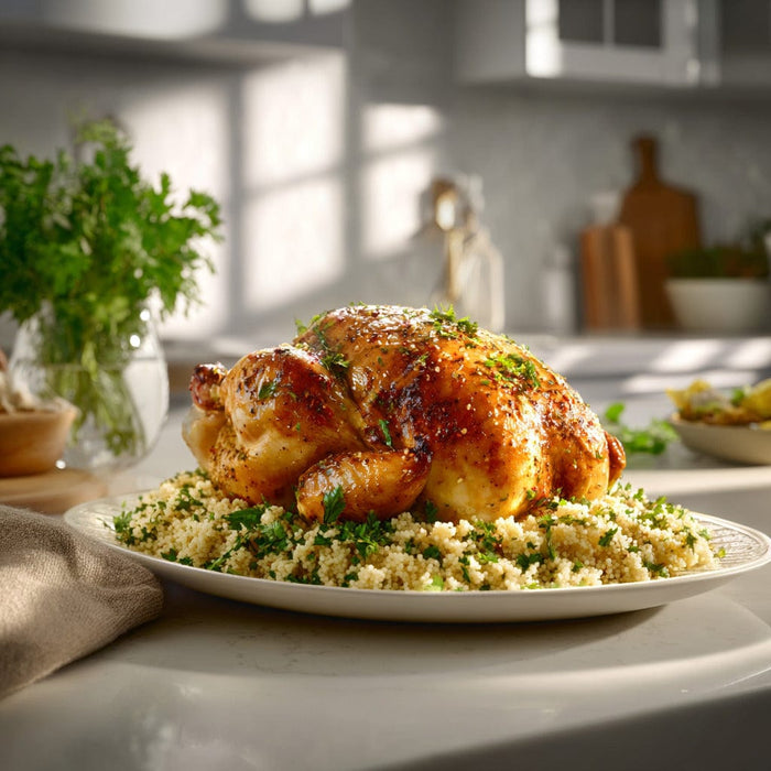 easyChef Pro Citrus-Spiced Roasted Chicken with Herbed Couscous
