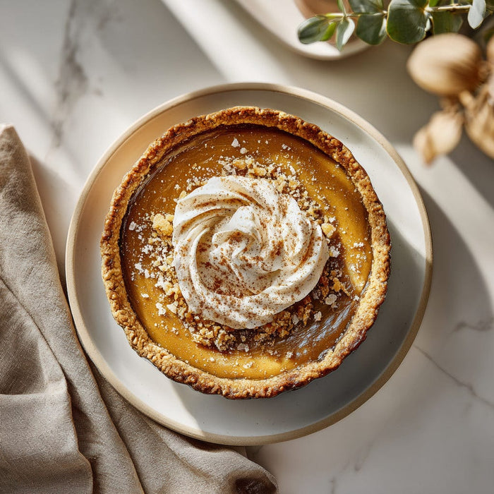 easyChef Pro Cognac-Infused Ginger Pumpkin Custard Pie