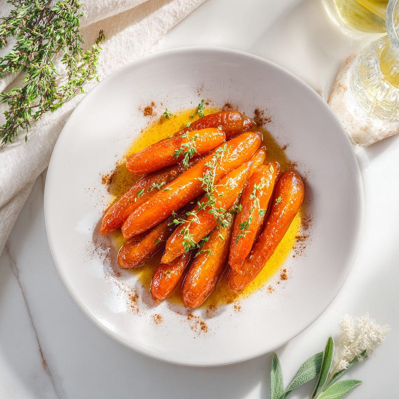 easyChef Pro Cognac-Infused Honey-Glazed Carrots with a Cinnamon Twist