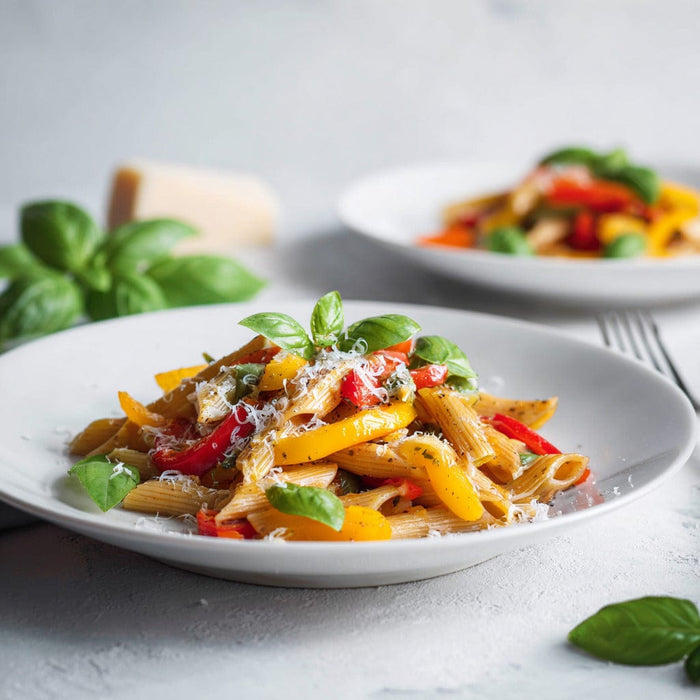 easyChef Pro Colorful Bell Pepper Penne with Garlic and Olive Oil