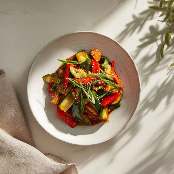 easyChef Pro Colorful Soy-Glazed Vegetable Stir-Fry with Crisp Bean Sprouts