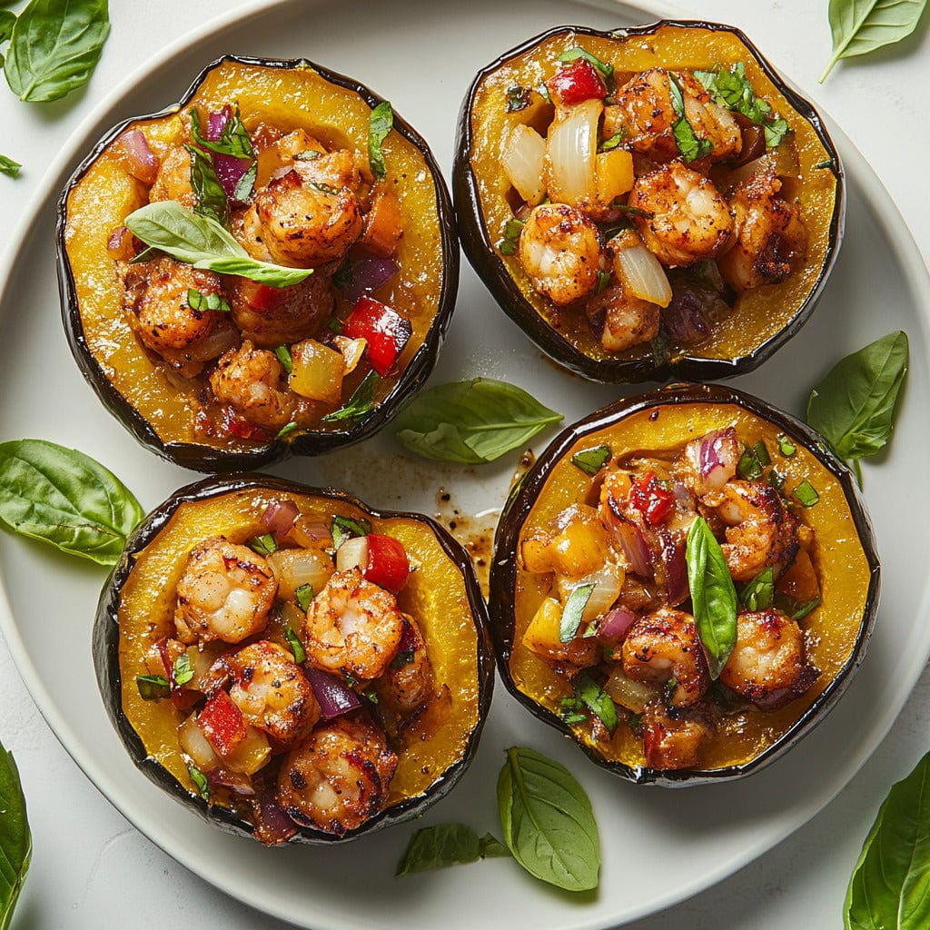 easyChef Pro Crawfish-Stuffed Acorn Squash