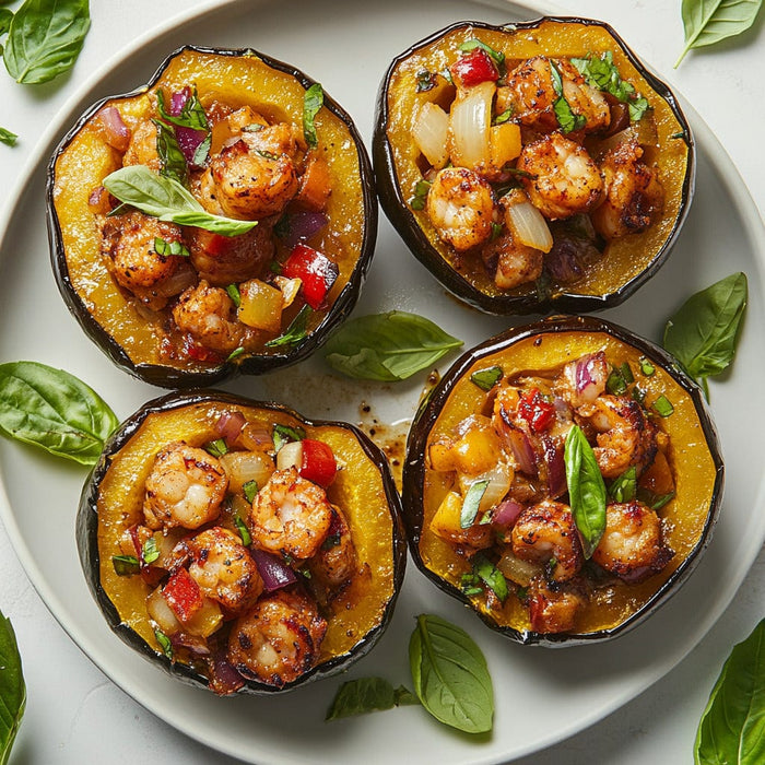 easyChef Pro Crawfish-Stuffed Acorn Squash
