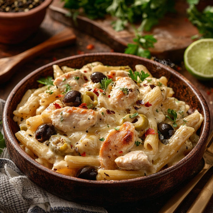 easyChef Pro Creamy Chicken and Artichoke Penne Bake