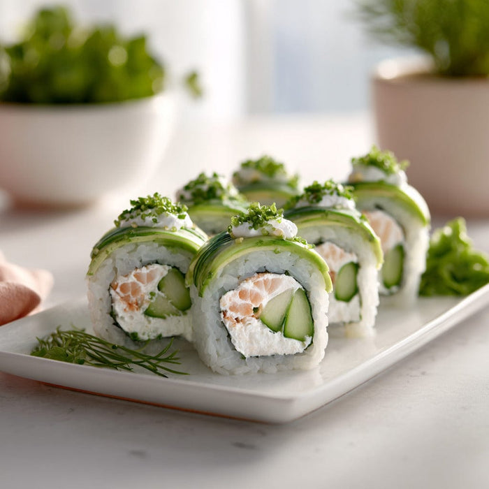easyChef Pro Creamy Crab and Cucumber Sushi Rolls