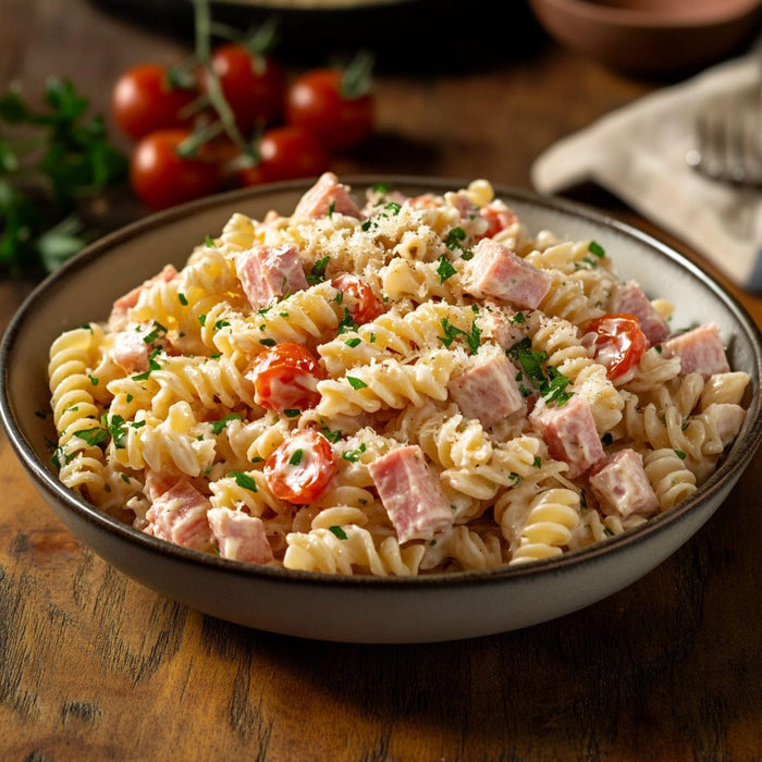 easyChef Pro Creamy Ham and Tomato Pasta Salad