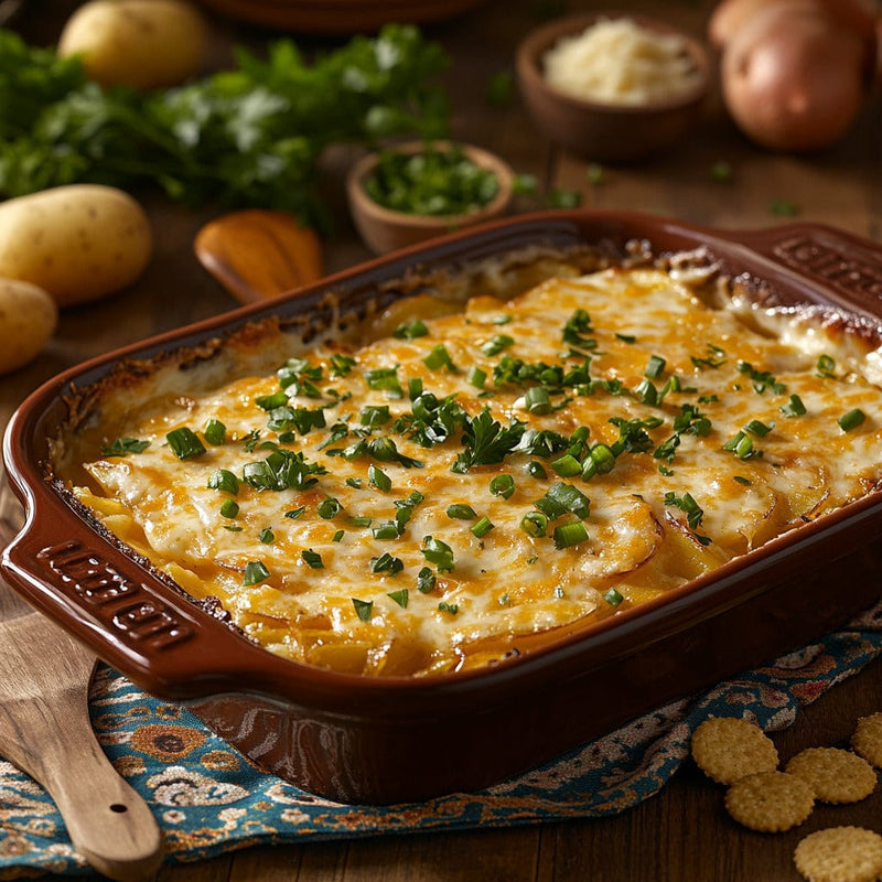 easyChef Pro Creamy Parmesan Au Gratin Potatoes with Sweet Onions
