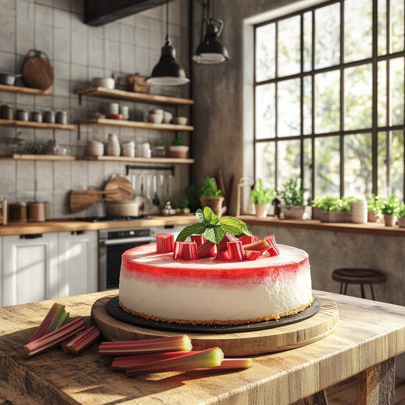 easyChef Pro Creamy Rhubarb Cheesecake