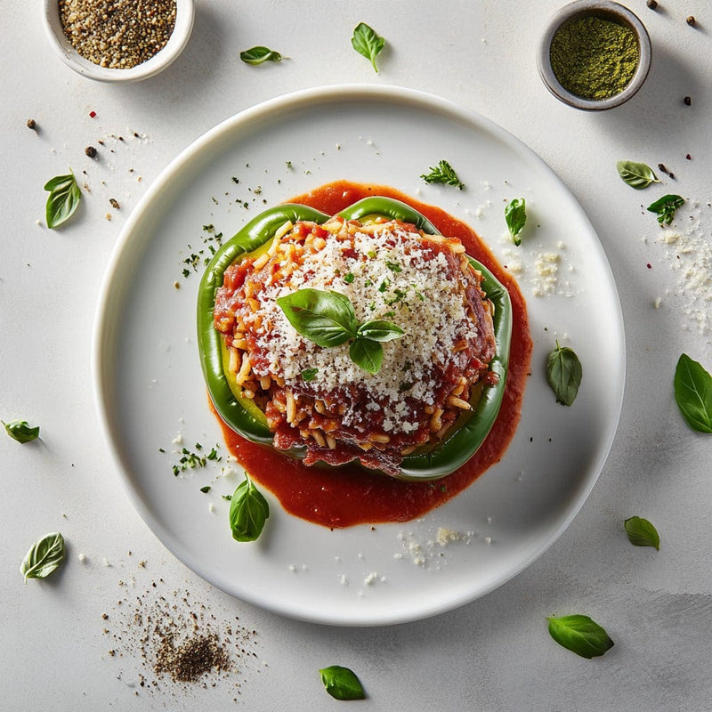 easyChef Pro Creole-Style Stuffed Peppers with Parmesan Rice