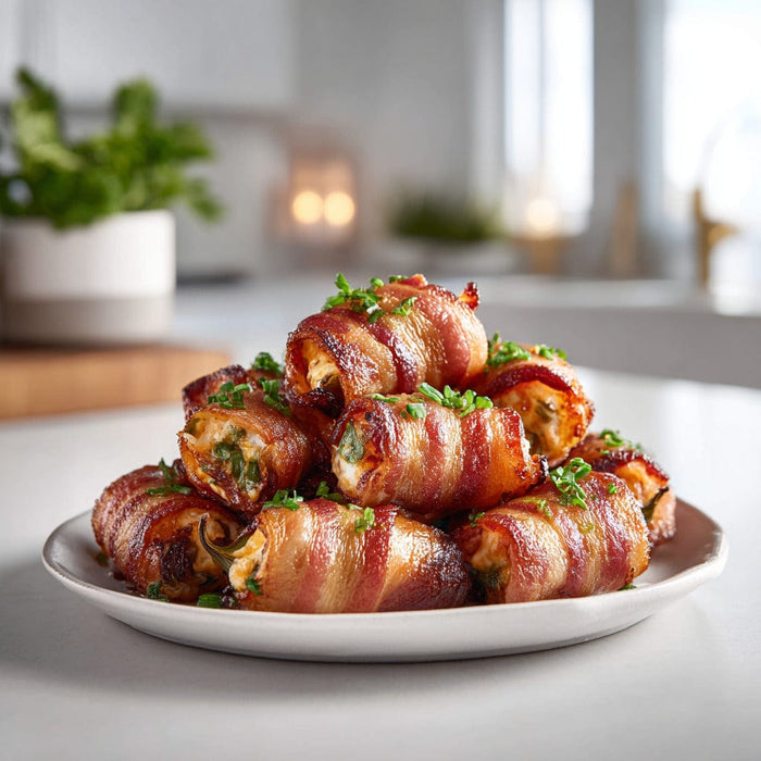 easyChef Pro Crispy Bacon-Wrapped Jalapeño Poppers with Cheddar Ranch Filling