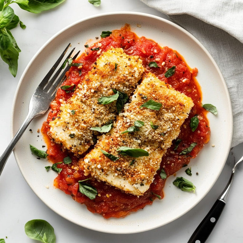 easyChef Pro Crispy Herb-Crusted Tofu Parmigiana