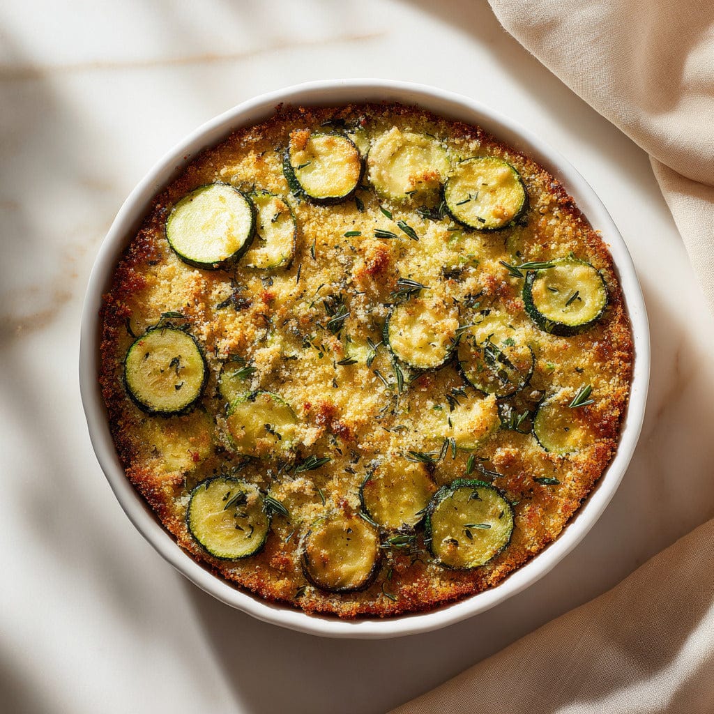 easyChef Pro Crispy Herb-Infused Zucchini Bake with Parmesan Topping