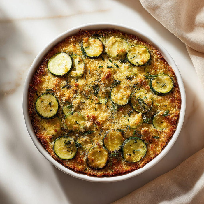 easyChef Pro Crispy Herb-Infused Zucchini Bake with Parmesan Topping