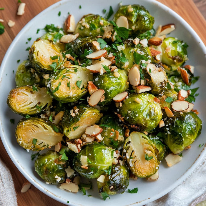easyChef Pro Crispy Parmesan Brussels Sprouts with Garlic Butter