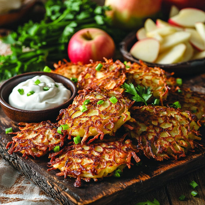 easyChef Pro Crispy Potato-Apple Latkes