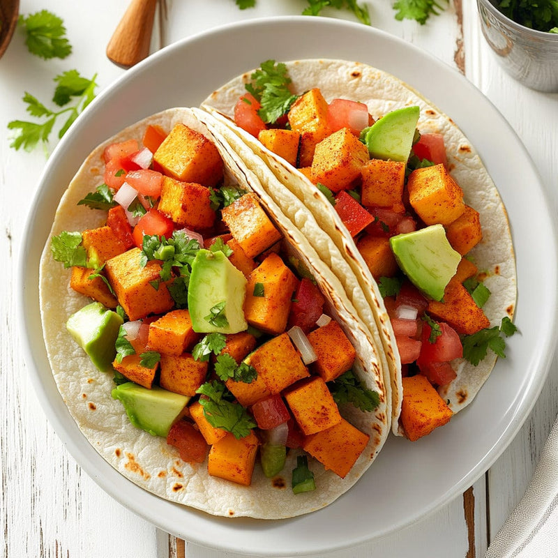 easyChef Pro Cumin-Spiced Pumpkin Tacos with Fresh Avocado and Cilantro