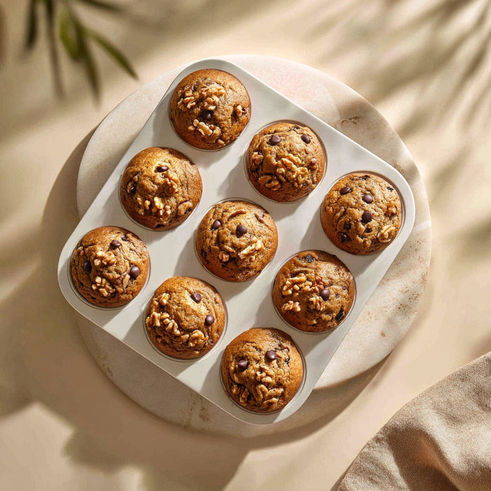easyChef Pro Decadent Banana Chocolate Chip Muffins with Walnuts