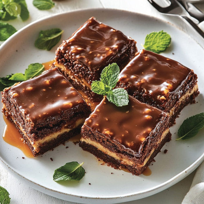 easyChef Pro Decadent Caramel Chocolate Layer Bars