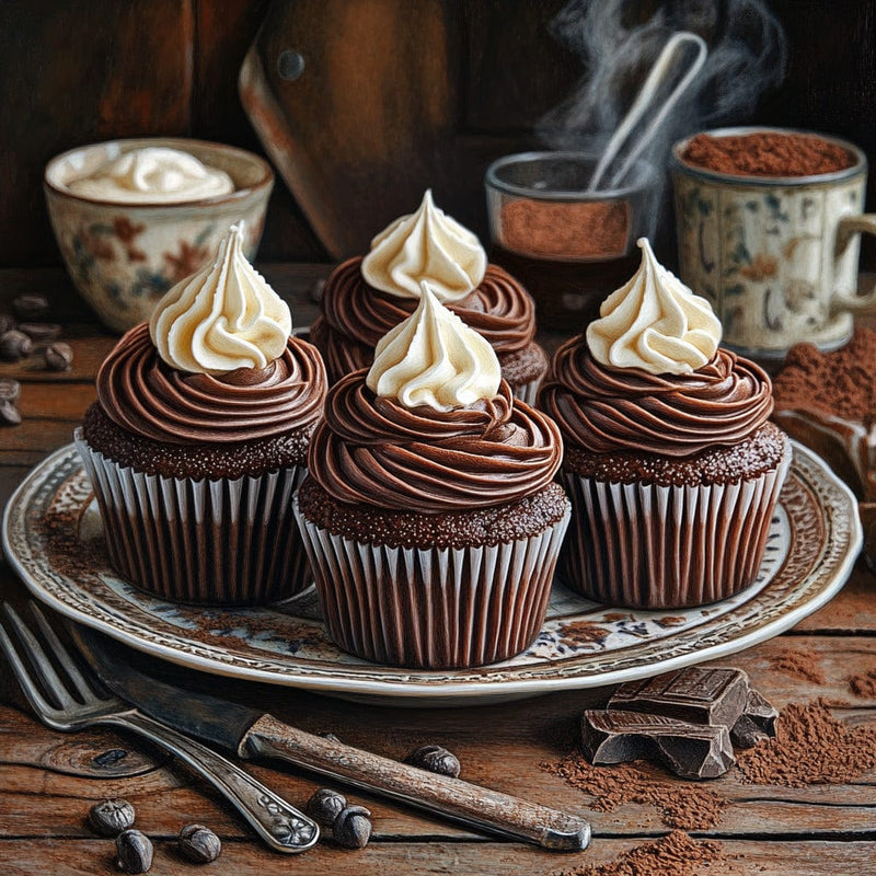 easyChef Pro Decadent Chocolate Cream-Filled Cupcakes