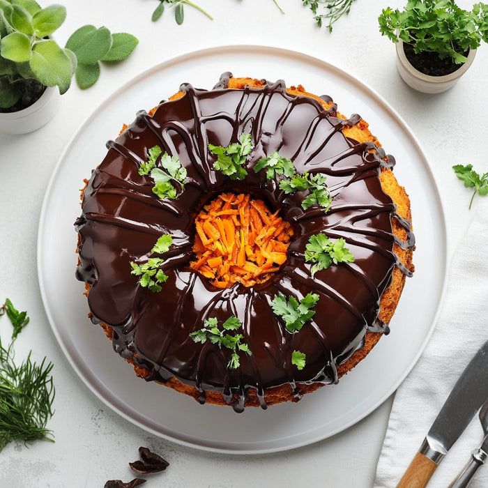easyChef Pro Decadent Chocolate-Glazed Brazilian Carrot Cake