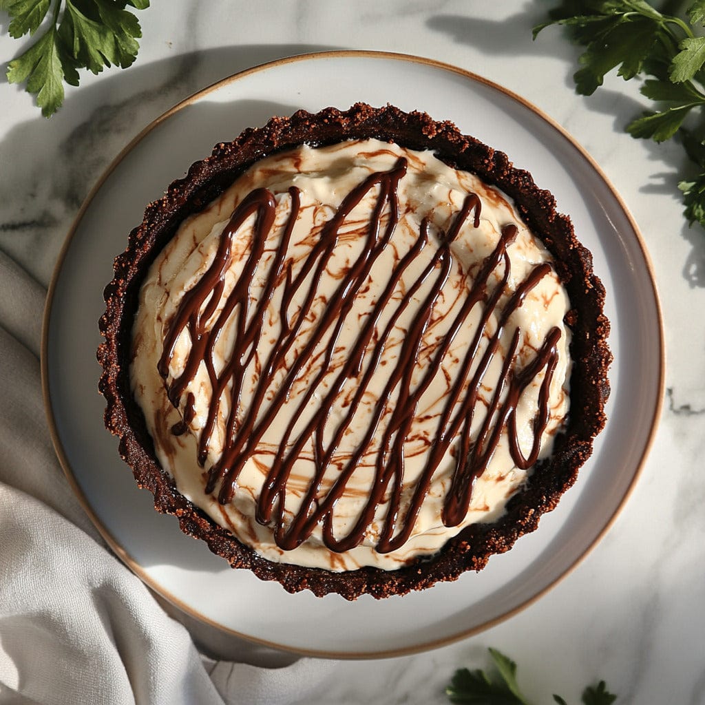 easyChef Pro Decadent Peanut Butter Chocolate Drizzle Pie