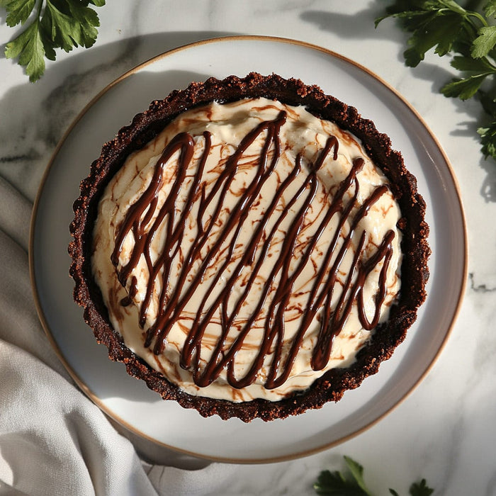 easyChef Pro Decadent Peanut Butter Chocolate Drizzle Pie