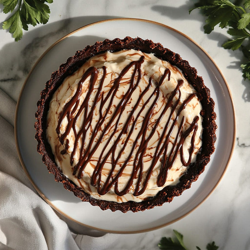 easyChef Pro Decadent Peanut Butter Chocolate Drizzle Pie