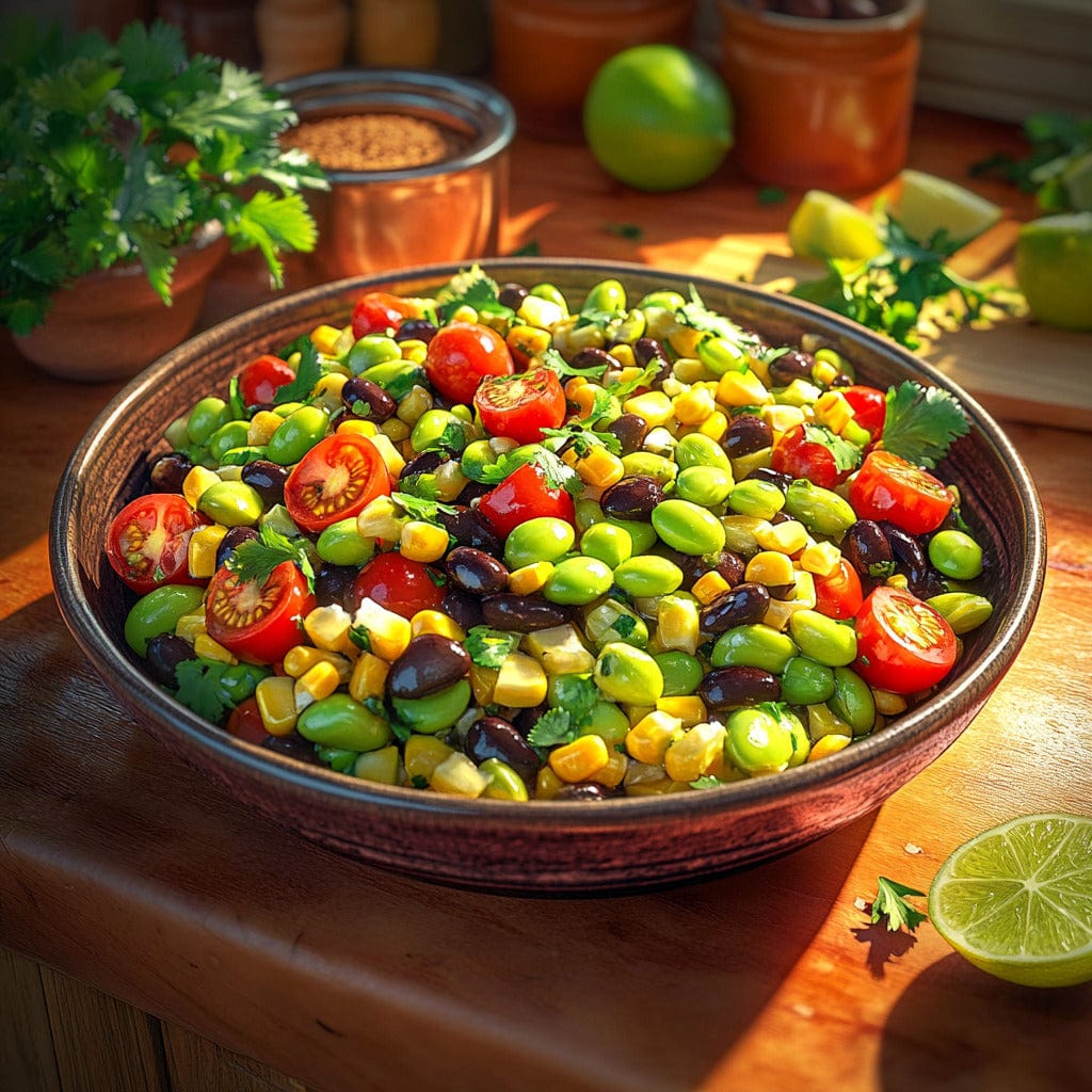 easyChef Pro Edamame and Black Bean Salad