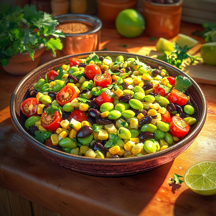 easyChef Pro Edamame and Black Bean Salad