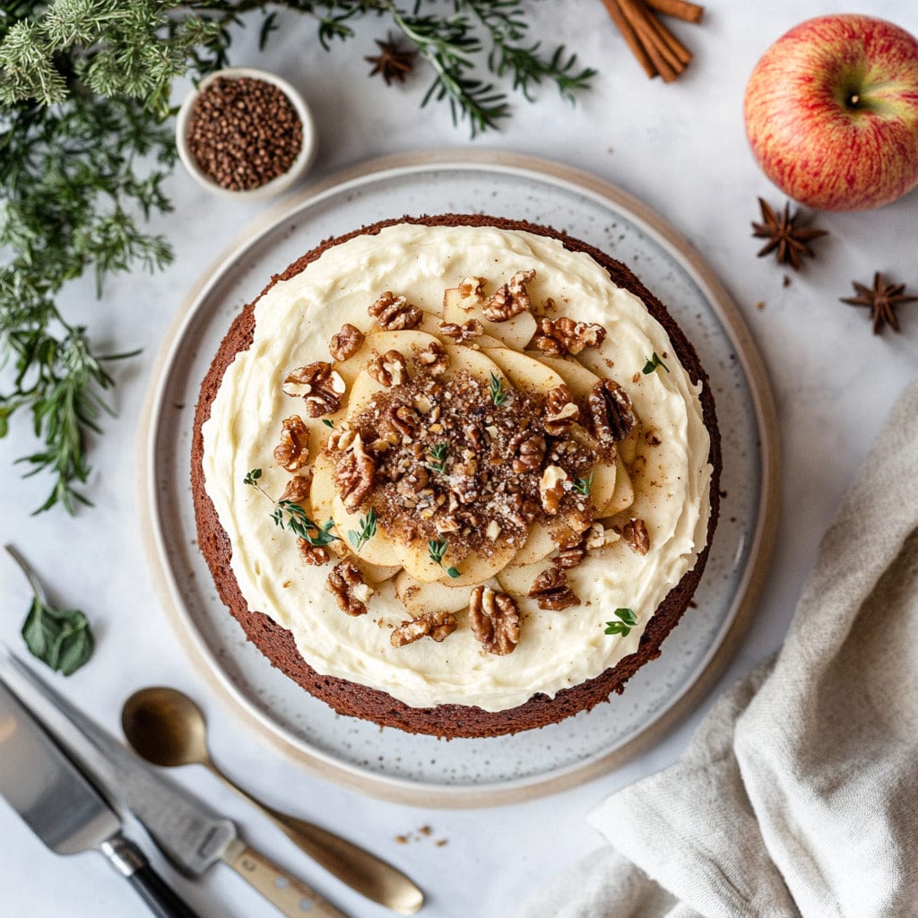 easyChef Pro Festive Spiced Apple Gingerbread Cake with Cream Cheese Frosting