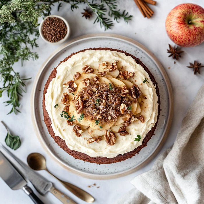 easyChef Pro Festive Spiced Apple Gingerbread Cake with Cream Cheese Frosting