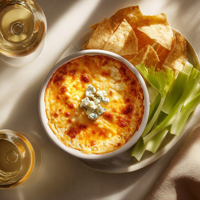 easyChef Pro Fiery Cheddar Buffalo Chicken Dip with Blue Cheese