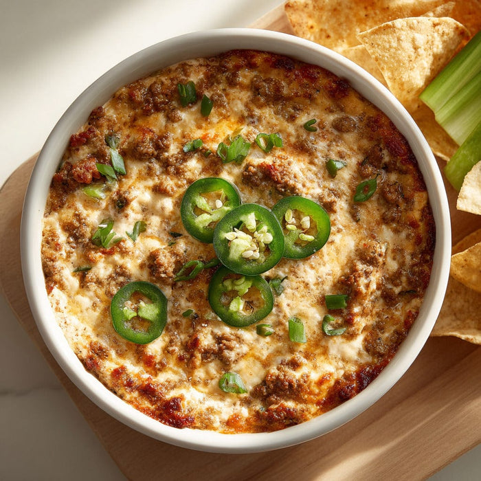 easyChef Pro Fiery Jalapeño Cheese Dip with Beef and Sausage