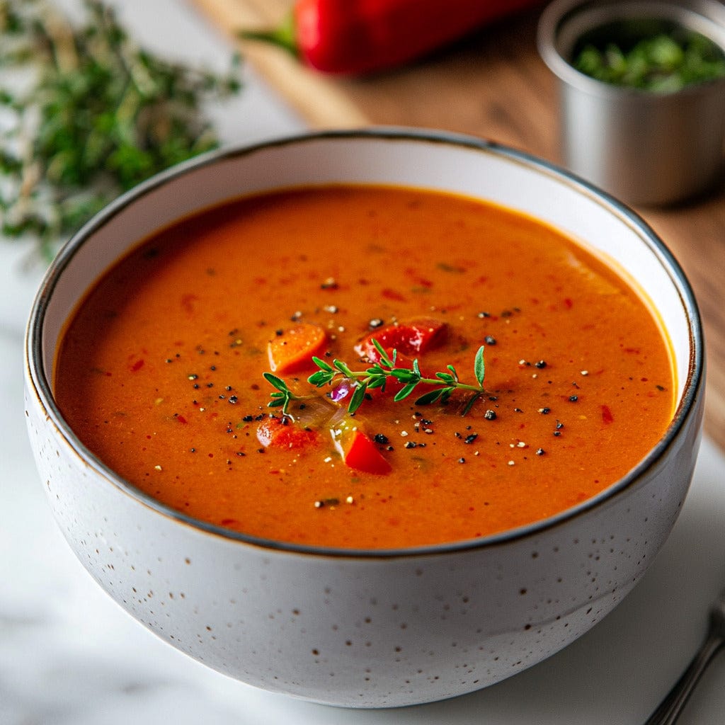 easyChef Pro Fiery Red Bell Pepper and Thyme Soup