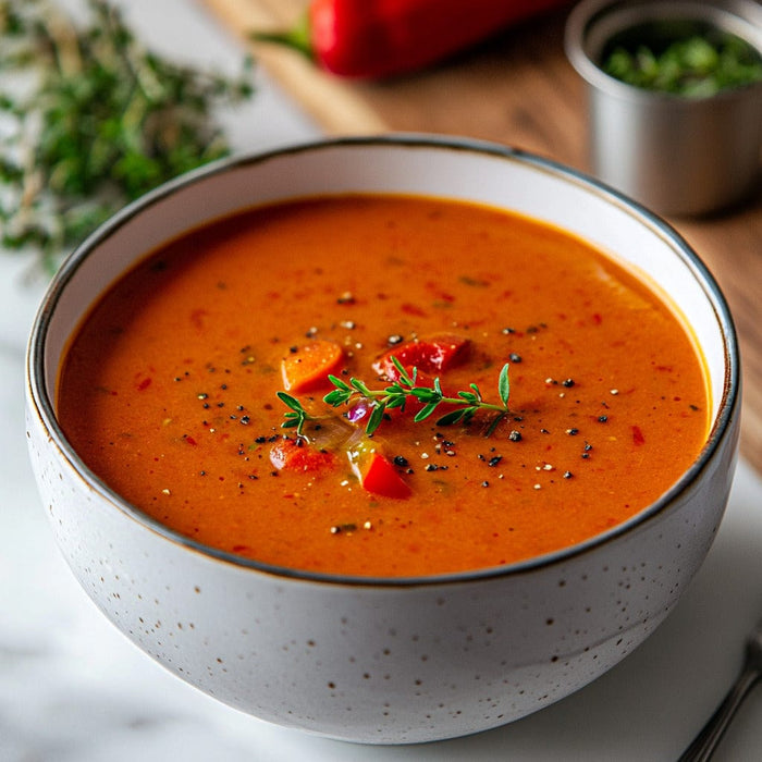 easyChef Pro Fiery Red Bell Pepper and Thyme Soup