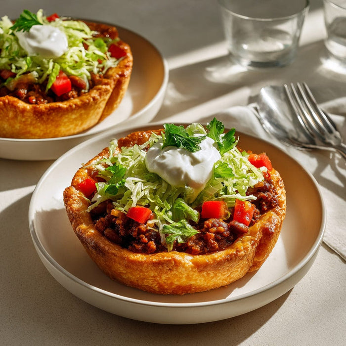 easyChef Pro Flavor-Packed Beef and Bean Taco Pies with Crispy Tortilla Crust