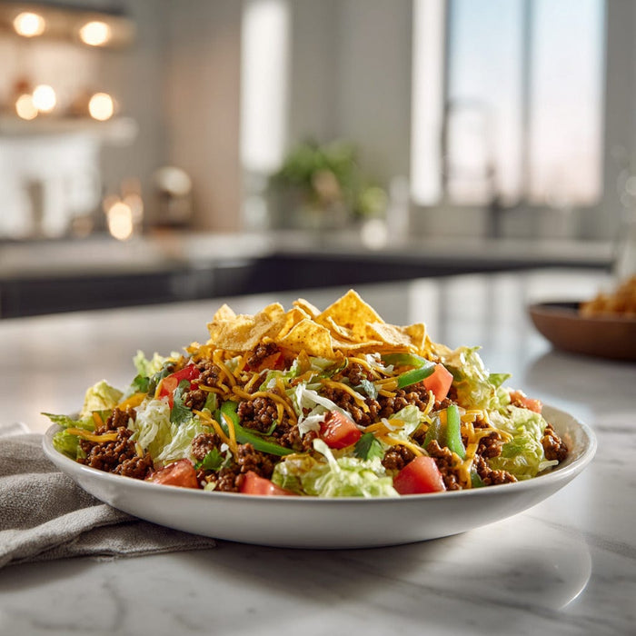 easyChef Pro Flavor-Packed Beef Taco Salad with Crunchy Tortilla Chips