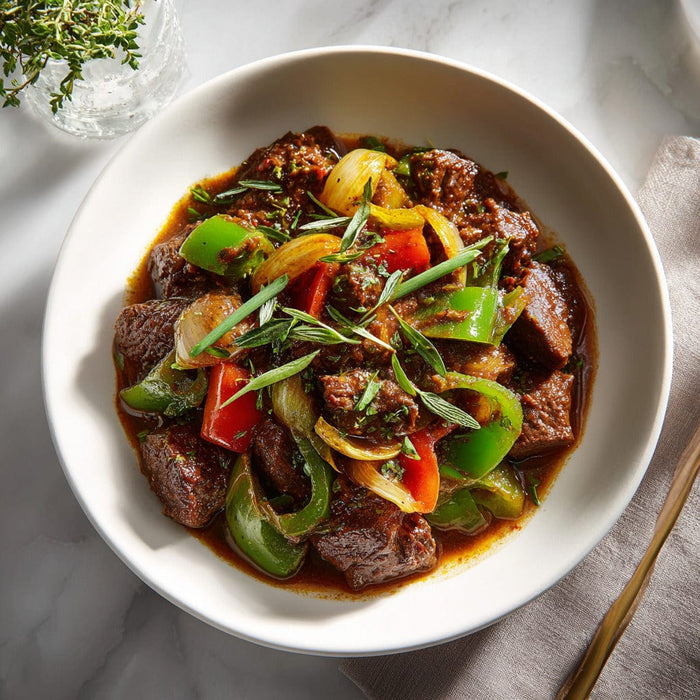 easyChef Pro Flavorful Beef Guisada with Peppers