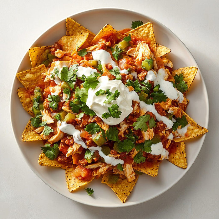 easyChef Pro Flavorful Chicken Chilaquiles with Chorizo and Monterey Jack Cheese