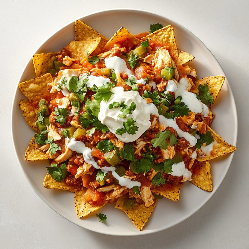 easyChef Pro Flavorful Chicken Chilaquiles with Chorizo and Monterey Jack Cheese