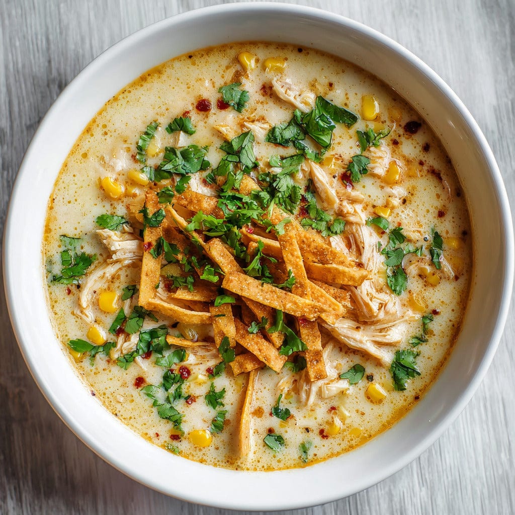 easyChef Pro Flavorful Chicken Tortilla Soup with Corn and Fresh Salsa