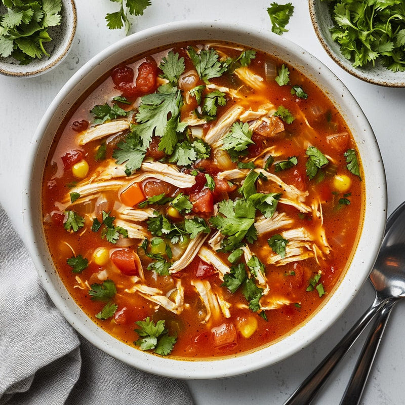 easyChef Pro Flavorful Chicken Tortilla Soup with Fresh Cilantro