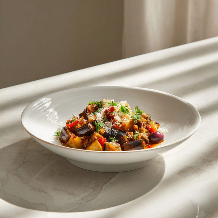 easyChef Pro Flavorful Eggplant Caponata with Wine-Infused Vegetables