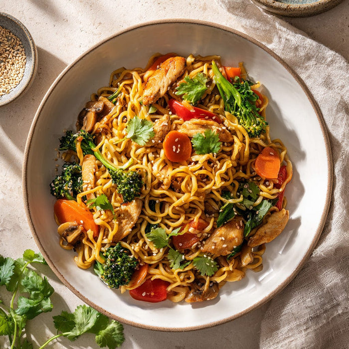 easyChef Pro Flavorful Indonesian Chicken Mie Goreng with Sweet Soy Glaze