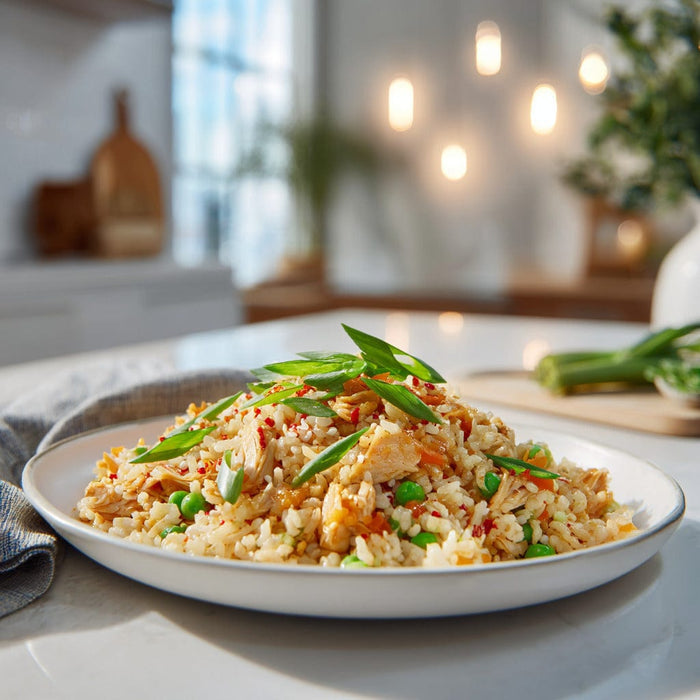 easyChef Pro Flavorful Sesame Chicken Fried Rice with Aromatic Vegetables