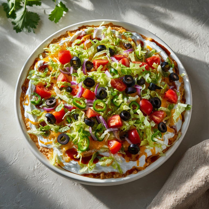 easyChef Pro Flavorful Taco Dip with Fresh Veggie Crunch