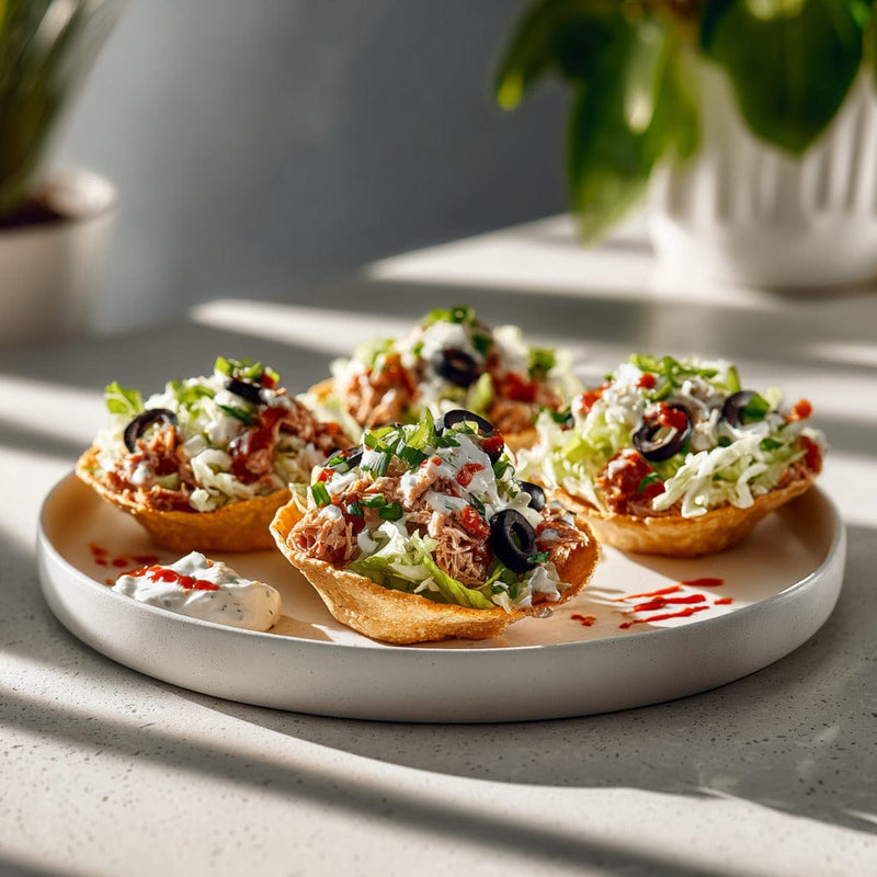 easyChef Pro Flavorful Tex-Mex Tuna Tacos with Salsa Dressing