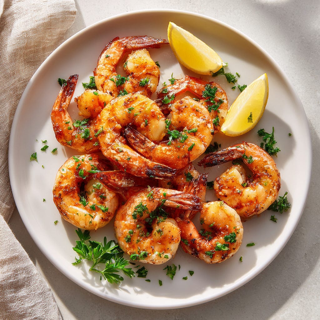 easyChef Pro Garlic-Infused Beer-Marinated Grilled Shrimp