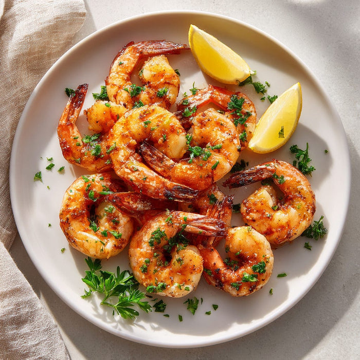 easyChef Pro Garlic-Infused Beer-Marinated Grilled Shrimp